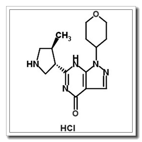 6-[(3S,4S)-4-Methyl-3-pyrrolidinyl]-1-(tetrahydro-2H-pyran-4-yl)-1,7-dihydro-4H-pyrazolo[3,4-d]pyrimidin-4-one hydrochloride (1:1) CAS 1082745-60-5 