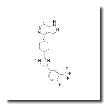 4-[4-[4-[4-fluoro-3-(trifluoromethyl)phenyl]-1-methylimidazol-2-yl]piperidin-1-yl]-1H-pyrazolo[3,4-d]pyrimidine CAS 1082949-67-4