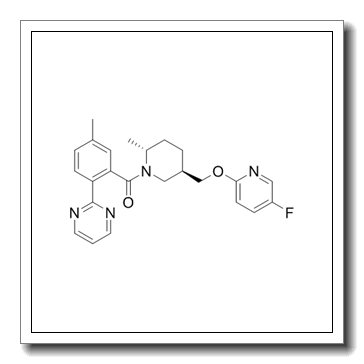 [(2R,5R)-5-[(5-fluoropyridin-2-yl)oxymethyl]-2-methylpiperidin-1-yl]-(5-methyl-2-pyrimidin-2-ylphenyl)methanone CAS 1088991-73-4