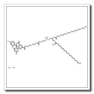 37-(3′,6′-Dihydroxy-3-oxo-3H-spiro[2-benzofuran-1,9′-xanthen]-5-yl)-24-hydroxy-18-methylene-24-oxido-29,37-dioxo-19,23,25,30,33-pentaoxa-28,36-diaza-24λ5-phosphaheptatriacontan-21-yl octadecanoate diammoniate