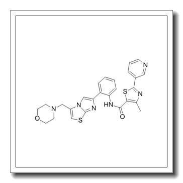 4-methyl-N-[2-[3-(morpholin-4-ylmethyl)imidazo[2,1-b][1,3]thiazol-6-yl]phenyl]-2-pyridin-3-yl-1,3-thiazole-5-carboxamide$ CAS 1093403-33-8