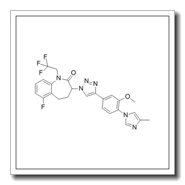 6-fluoro-3-[4-[3-methoxy-4-(4-methylimidazol-1-yl)phenyl]triazol-1-yl]-1-(2,2,2-trifluoroethyl)-4,5-dihydro-3H-1-benzazepin-2-one CAS 1093978-89-2