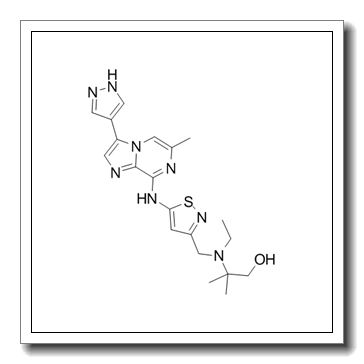 2-[ethyl-[[5-[[6-methyl-3-(1H-pyrazol-4-yl)imidazo[1,2-a]pyrazin-8-yl]amino]-1,2-thiazol-3-yl]methyl]amino]-2-methylpropan-1-ol CAS 1094069-99-4