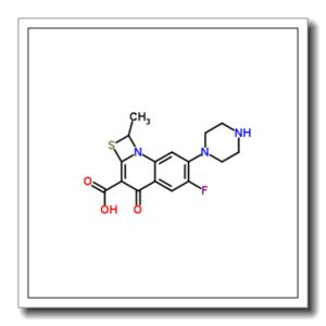 6-氟-7-哌嗪-1-甲基-4-氧-[1,3]硫氮杂环[3,2-a]-喹啉-3-羧酸