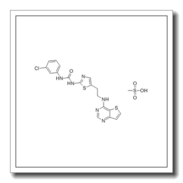 1-(3-chlorophenyl)-3-[5-[2-(thieno[3,2-d]pyrimidin-4-ylamino)ethyl]-1,3-thiazol-2-yl]urea,methanesulfonic acid CAS 1146618-41-8