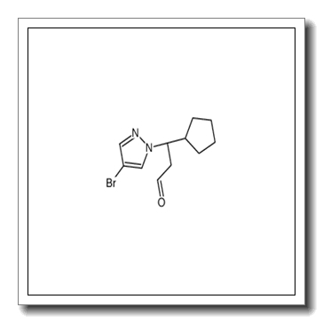 (3R)-3-(4-Bromo-1H-pyrazol-1-yl)-3-cyclopentylpropanal