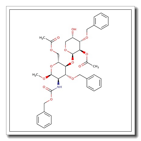Methyl 6-O-acetyl-3-O-benzyl-N-Cbz-2-deoxy-4-O-(methyl-2-O-acetyl-3-O-benzyl-a-L-idopyranuronosyl)-a-D-glucopyranosaminide, CAS 114869-97-5