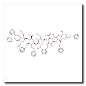 Methyl-O-(2-azido-3,4-di-O-benzyl-2-deoxy-a-D-glucopyranosyl)-(1-4)-O-(2,3-di-O-benzyl-b-D-glucopyranosyluronicacid)- (1-4)-O-(2-azi do-2-deoxy-a-D-glucopyranosyl)-(1-4)-O-(3-O-benzyl-a-L-idopyranosyluronic acid)-(1-4)-3-O-benzyl- 2-benzyloxycarbonyla