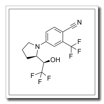 4-[(2R)-2-[(1R)-2,2,2-trifluoro-1-hydroxyethyl]pyrrolidin-1-yl]-2-(trifluoromethyl)benzonitrile CAS 1165910-22-4