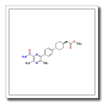 Methyl {trans-4-[4-(6-carbamoyl-3,5-dimethyl-2-pyrazinyl)phenyl]cyclohexyl}acetate CAS 1166831-68-0