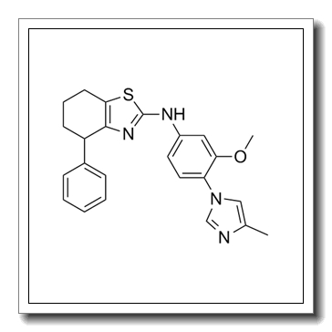 N-[3-methoxy-4-(4-methylimidazol-1-yl)phenyl]-4-phenyl-4,5,6,7-tetrahydro-1,3-benzothiazol-2-amine CAS 1172637-87-4