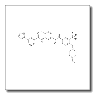 N-[5-[[4-[(4-ethylpiperazin-1-yl)methyl]-3-(trifluoromethyl)phenyl]carbamoyl]-2-methylphenyl]-5-thiophen-2-ylpyridine-3-carboxamide CAS 1186206-79-0