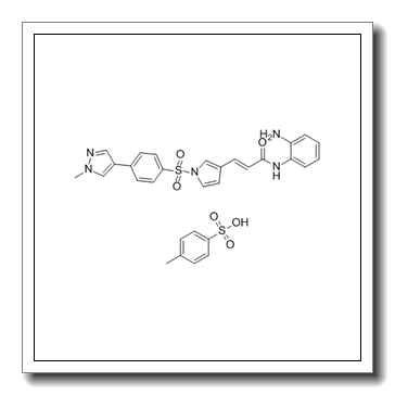 (E)-N-(2-amino-phenyl)-3-{1-[4-(1-methyl-1H-pyrazol-4-yl)-benzenesulfonyl]-1H-pyrrol-3-yl}-acrylamide toluene-4-sulfonate CAS 1186222-89-8