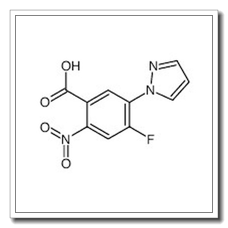 2-硝基-4-氟-5-(1-吡唑基)苯甲酸