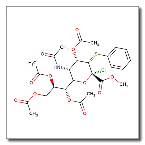 5-(Acetylamino)-2-chloro-2,5-dideoxy-3-S-phenyl-3-thio-D-erythro-a-L-gluco-2-nonulopyranosonic acid methyl ester 4,7,8,9-tetraacetat e CAS 120104-58-7