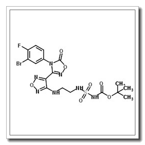 2-Methyl-2-propanyl {[2-({4-[4-(3-bromo-4-fluorophenyl)-5-oxo-4,5-dihydro-1,2,4-oxadiazol-3-yl]-1,2,5-oxadiazol-3-yl}amino)ethyl]sulfamoyl}carbamate CAS 1204669-69-1 