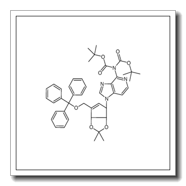 Bis(2-methyl-2-propanyl) (1-{(3aS,4R,6aR)-2,2-dimethyl-6-[(trityl oxy)methyl]-4,6a-dihydro-3aH-cyclopenta[d][1,3]dioxol-4-yl}-1H-im idazo[4,5-c]pyridin-4-yl)imidodicarbonate CAS 1207561-02-1