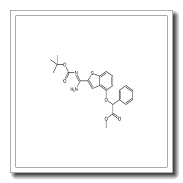 Methyl {[2-(N'-{[(2-methyl-2-propanyl)oxy]carbonyl}carbamimidoyl) -1-benzothiophen-4-yl]oxy}(phenyl)acetate CAS 1209492-89-6