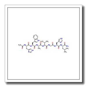 N-Acetyl-L-histidyl-L-tryptophyl-L-alanyl-L-valylglycyl-L-histidyl-L-leucinamide