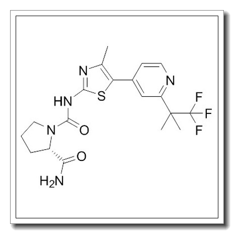 (2S)-1-N-[4-methyl-5-[2-(1,1,1-trifluoro-2-methylpropan-2-yl)pyridin-4-yl]-1,3-thiazol-2-yl]pyrrolidine-1,2-dicarboxamide CAS 1217486-61-7 
