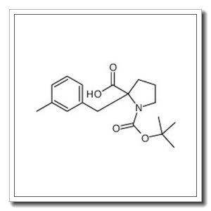 (2S)-2-[(3-methylphenyl)methyl]-1-[(2-methylpropan-2-yl)oxycarbonyl]pyrrolidine-2-carboxylic acid