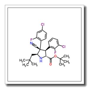 2-Methyl-2-propanyl (3S,4R,5S)-3-(3-chloro-2-fluorophenyl)-4-(4-chloro-2-fluorophenyl)-4-cyano-5-(2,2-dimethylpropyl)-D-prolinate