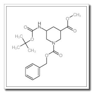 1-Benzyl 3-methyl 5-(tert-butoxycarbonylamino)-piperidine-1,3-dicarboxylate