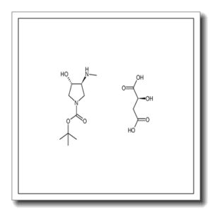 3-(methylamino)-4-hydroxypyrrolidine-1-carboxylic acid tert-butyl ester L-(-)-malate