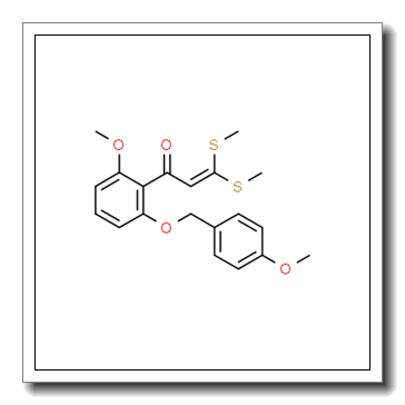 2-Propen-1-one, 1-[2-methoxy-6-[(4-methoxyphenyl)methoxy]phenyl]-3,3-bis(methylthio)- CAS 1234015-62-3