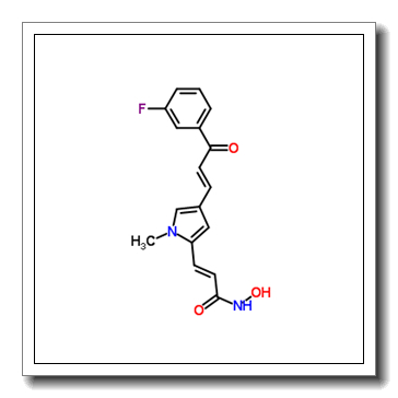 (2E)-3-{4-[(1E)-3-(3-Fluorophenyl)-3-oxo-1-propen-1-yl]-1-methyl-1H-pyrrol-2-yl}-N-hydroxyacrylamide CAS 1239610-44-6