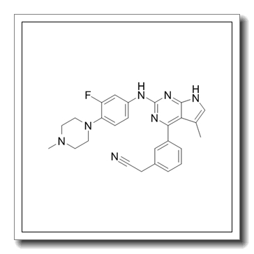 2-(3-(2-(3-Fluoro-4-(4-methylpiperazin-1-yl)phenylamino)-5-methyl-7H-pyrrolo[2,3-d]pyrimidin-4-yl)phenyl)acetonitrile CAS 1239875-86-5