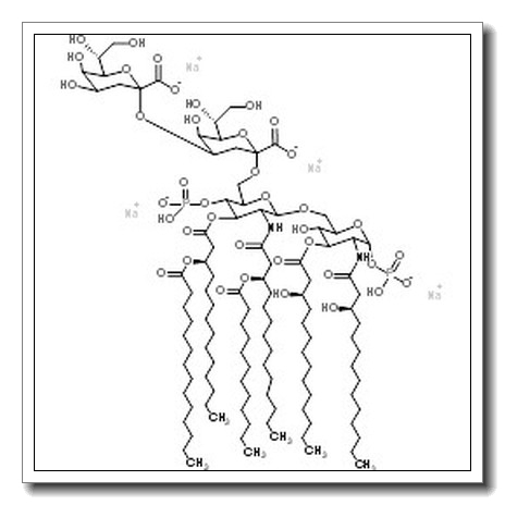 Tetrasodium 3-deoxy-6-[(1R)-1,2-dihydroxyethyl]hex-2-ulopyranonosyl-(2->4)-3-deoxy-6-[(1R)-1,2-dihydroxyethyl]hex-2-ulopyranonosyl-(2->6)-2-deoxy-2-{[(3R)-3-(dodecanoyloxy)tetradecanoyl]amino}-4-O-(hydroxyphosphinato)-3-O-[(3R)-3-(tetradecanoyloxy)tetradecanoyl]hexopyranosyl-(1->6)-2-deoxy-1-O-(hydroxyphosphinato)-3-O-[(3R)-3-hydroxytetradecanoyl]-2-{[(3R)-3-hydroxytetradecanoyl]amino}hexopyranose CAS 1246298-62-3 