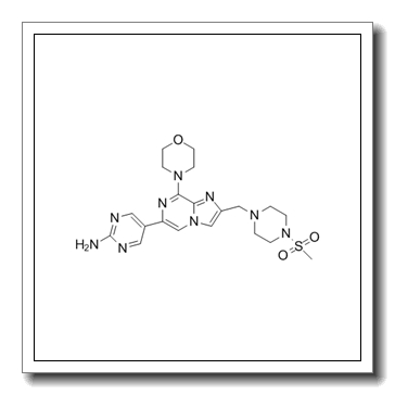 5-(2-((4-methylsulfonylpiperazin-1-yl)methyl)-8-morpholinoimidazo[1,2-a]pyrazin-6-yl)pyrimidin-2-amine CAS 1252594-99-2