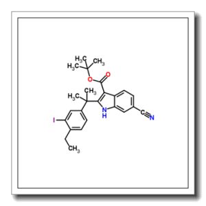 叔-丁基6-氰基-2-(2-(4-乙基-3-碘苯基)丙-2-基)-1H-吲哚-3-羧酸酯