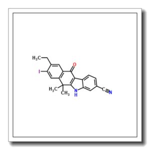 9-Ethyl-8-iodo-6,6-dimethyl-11-oxo-6,11-dihydro-5H-benzo[b]carbaz ole-3-carbonitrile