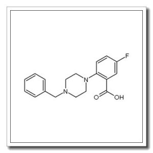 2-(4-苄基哌嗪-1-基)-5-氟苯甲酸