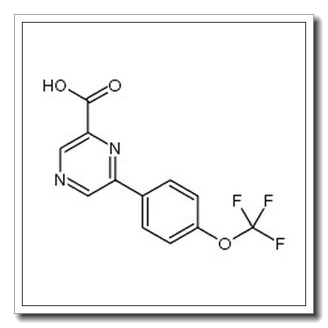 2-​Pyrazinecarboxylic acid, 6-​[4-​(trifluoromethoxy)​phenyl]​ CAS 1258269-13-4 