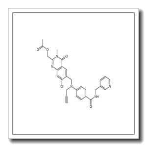 [7-chloro-3-methyl-4-oxo-6-[[N-prop-2-ynyl-4-(pyridin-3-ylmethylcarbamoyl)anilino]methyl]quinazolin-2-yl]methyl acetate