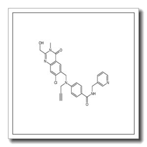 4-[{[7-Chloro-2-(hydroxymethyl)-3-methyl-4-oxo-3,4-dihydro-6-quin azolinyl]methyl}(2-propyn-1-yl)amino]-N-(3-pyridinylmethyl)benzam ide