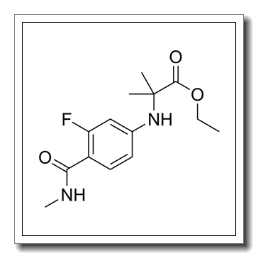 Ethyl N-[3-fluoro-4-(methylcarbamoyl)phenyl]-2-methylalaninate CAS 1258638-92-4