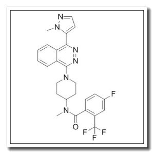 4-氟-N-甲基-N-[1-[4-(1-甲基-1H-吡唑-5-基)-1-酞嗪基]-4-哌啶基]-2-(三氟甲基)苯甲酰胺