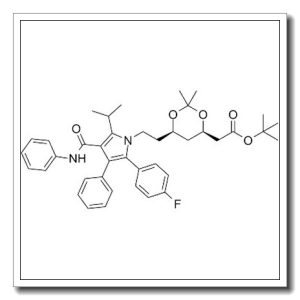 (4R-cis)-6-[2-[2-(4-氟苯基)-5-(1-异丙基)-3-苯基-4-[(苯胺)羰基]-1H-吡咯-1-基]乙基]-2,2-二甲基-1,3-二氧己环-4-乙酸叔丁酯