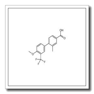 4-[4-methoxy-3-(trifluoromethyl)phenyl]-3-methylbenzoic acid