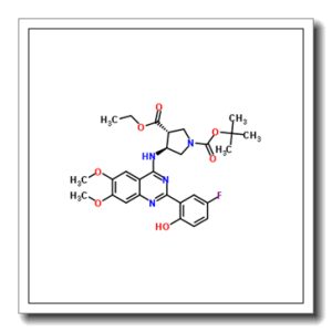 3-Ethyl 1-(2-methyl-2-propanyl) (3R,4S)-4-{[2-(5-fluoro-2-hydroxyphenyl)-6,7-dimethoxy-4-quinazolinyl]amino}-1,3-pyrrolidinedicarboxylate