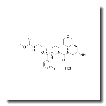 methyl N-[2-[(R)-(3-chlorophenyl)-[(3R)-1-[[(2S)-2-(methylamino)-3-[(3R)-oxan-3-yl]propyl]carbamoyl]piperidin-3-yl]methoxy]ethyl]carbamate hydrochloride CAS 1264191-73-2