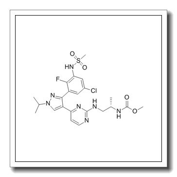 methyl N-[(2S)-1-[[4-[3-[5-chloro-2-fluoro-3-(methanesulfonamido)phenyl]-1-propan-2-ylpyrazol-4-yl]pyrimidin-2-yl]amino]propan-2-yl]carbamate CAS 1269440-17-6