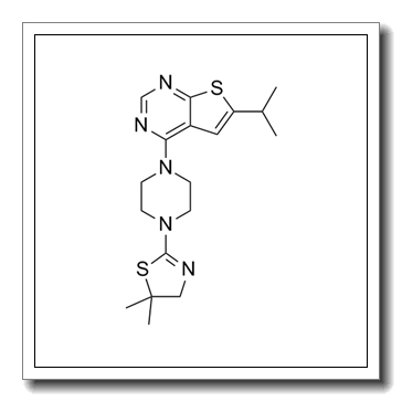 4-[4-(5,5-dimethyl-4H-thiazol-2-yl)piperazin-1-yl]-2-isopropyl-th ieno[2,3-d]pyrimidine CAS 1271738-59-0