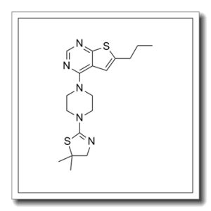 4-[4-(4,5-二氢-5,5-二甲基-2-噻唑基)-1-哌嗪基]-6-丙基噻吩并[2,3-d]嘧啶