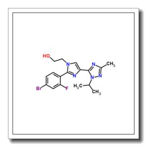 2-[2-(4-Bromo-2-fluorophenyl)-4-(1-isopropyl-3-methyl-1H-1,2,4-triazol-5-yl)-1H-imidazol-1-yl]ethanol
