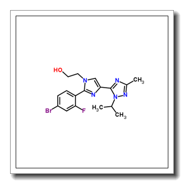 2-[2-(4-Bromo-2-fluorophenyl)-4-(1-isopropyl-3-methyl-1H-1,2,4-triazol-5-yl)-1H-imidazol-1-yl]ethanol CAS 1282516-77-1
